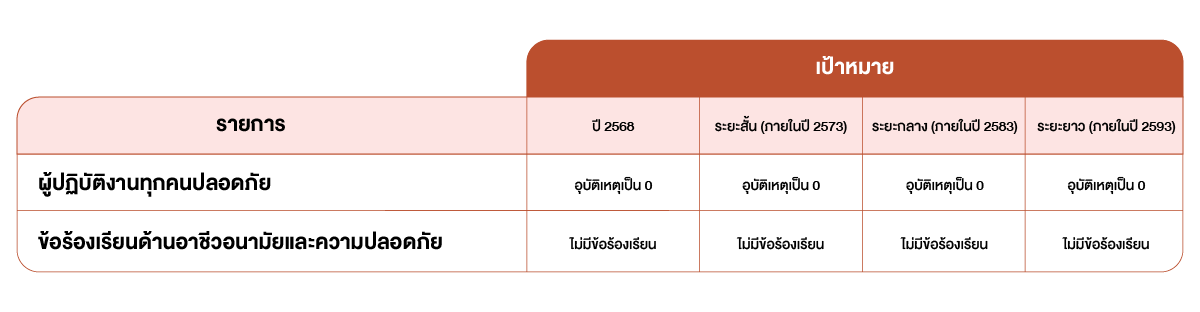 Safety Target in 2025